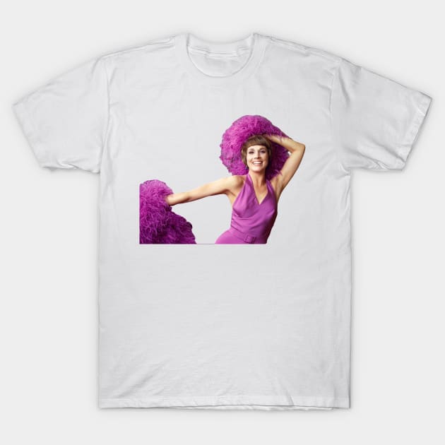 Julie Andrews Purple Cheerleader T-Shirt by baranskini
